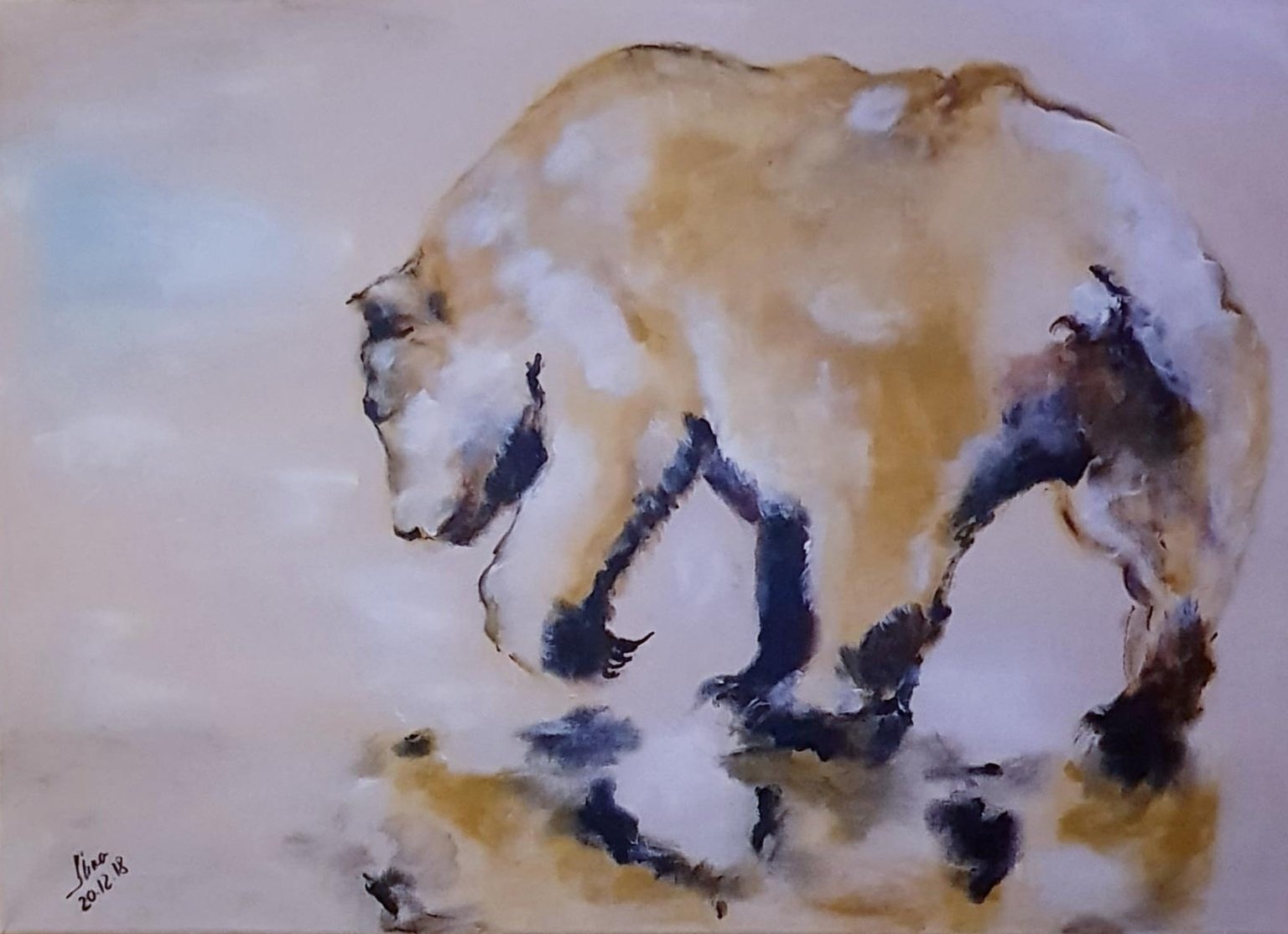 ArteDiAlina.com painting: Alone for Christmas